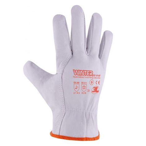 Guantes piel flor vacuno c/forro