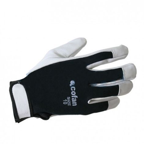 Guantes piel/tela con velcro