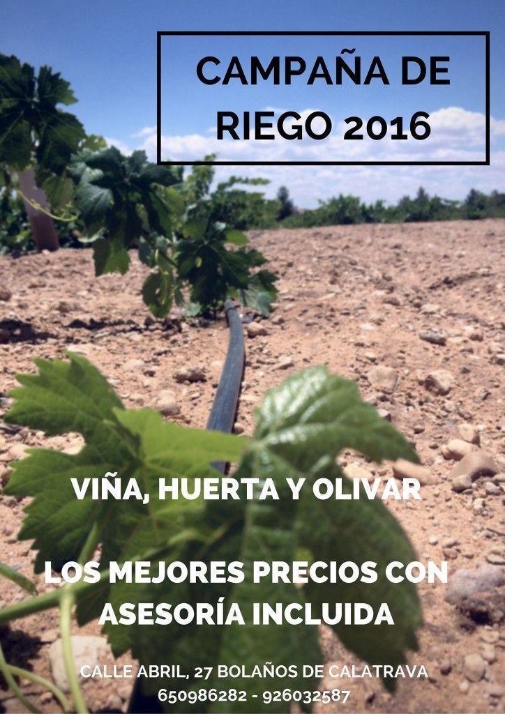 riego en viña y olivar