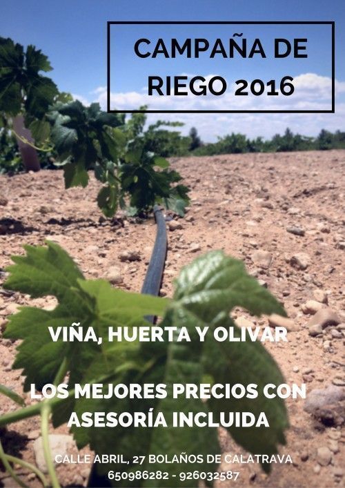 riego en viña y olivar