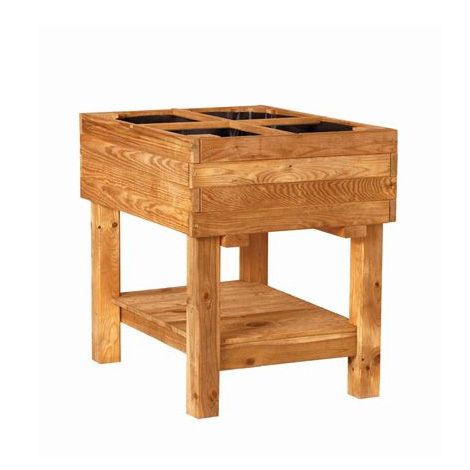Mesa cultivo huerto urbano madera pino tratada 60