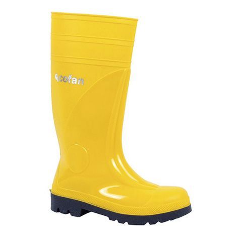 Bota de Agua con Puntera y Plantilla de Acero (Amarilla)
