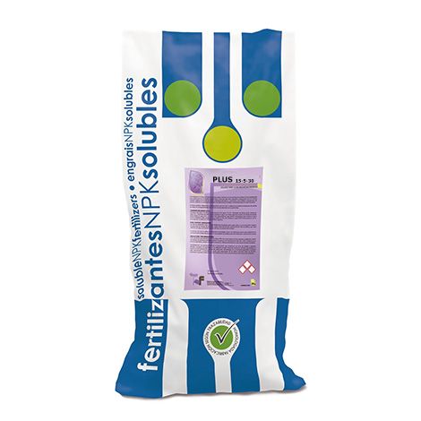 Plus 15-5-30 fertilizante soluble para fertirrigación