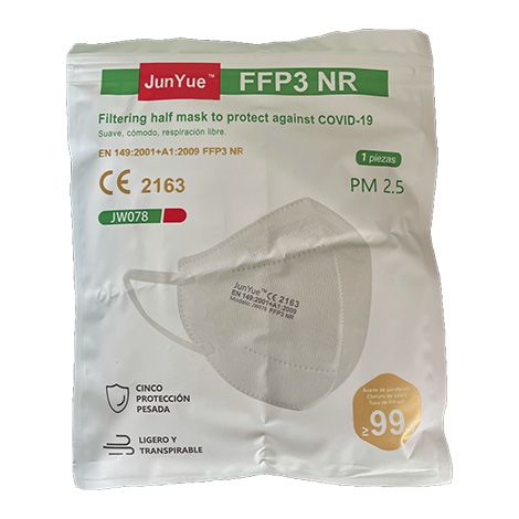 Mascarilla FFP3 envasada individual 99% tasa filtrado