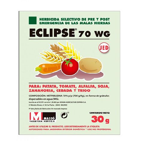 Eclipse 70 WG herbicida selectivo Metribuzin 70% JED [DESCATALOGADO]