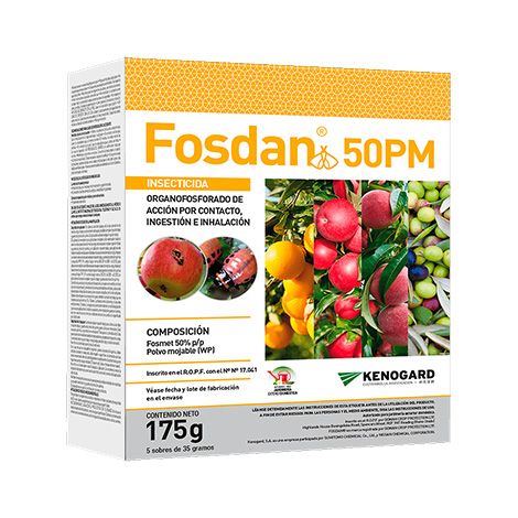 Fosdan 50PM insecticida Fosmet 50% Kenogard 175GR JED [DESCATALOGADO]