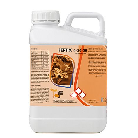 Fertix 4-20-25 npk líquido con micronutrientes quelados por EDTA