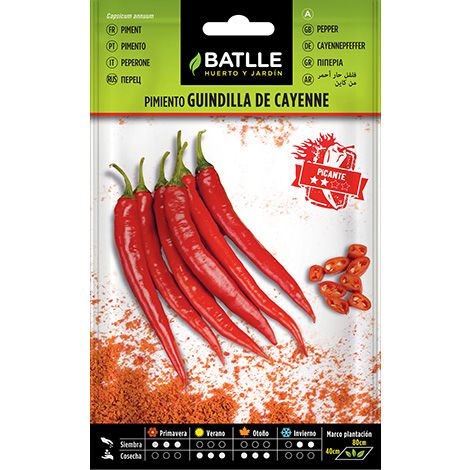 Semilla Pimiento Guindilla de Cayenne rojo