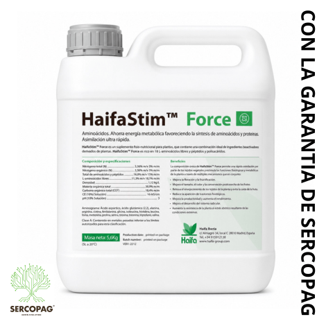 Garrafa de HaifaStim Force 5 litros con aminoácidos vegetales Haifa