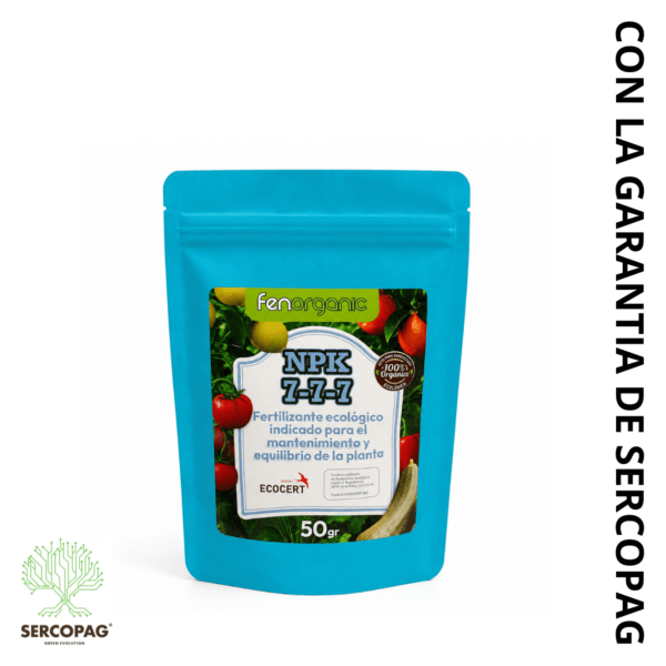 FENORGANIC NPK 7-7-7 ecológico en sobre de 50 g. Abono soluble con aminoácidos